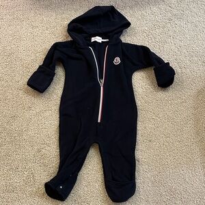 Moncler Dark Blue Infant Bunting One Piece-Navy